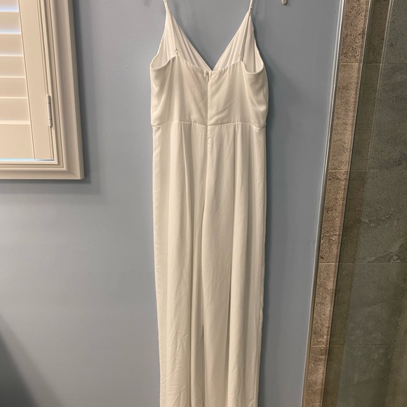 Francesca’s wide leg white chiffon jumpsuit - Picture 3 of 3